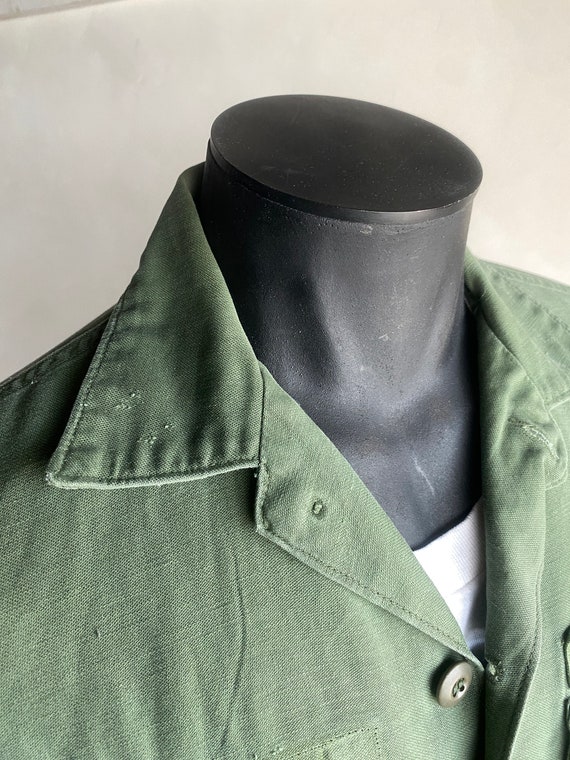 Vietnam Era Cotton OD Sateen OG-107 Field Shirt B… - image 4