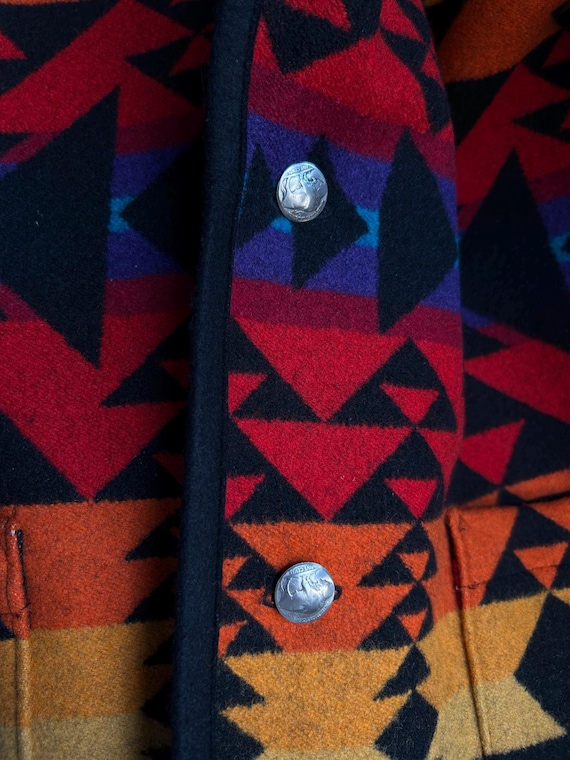 1990s Pendleton Rainbow Wool Reversible Jacket - image 8