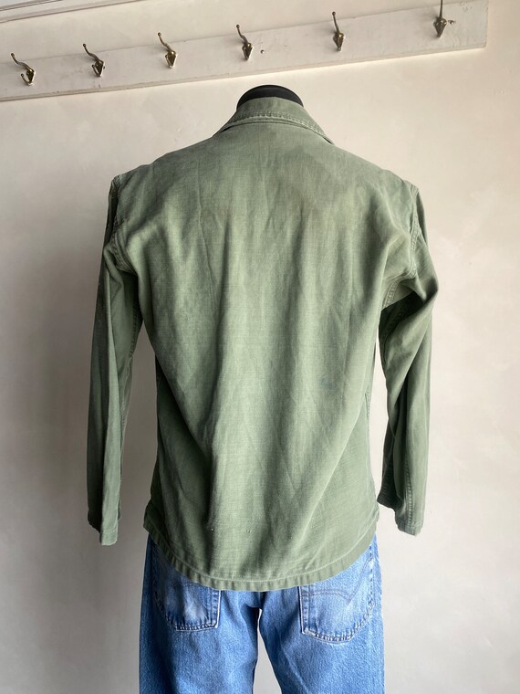 Vietnam Era OG 107 OD Cotton Field Shirt Named US… - image 6