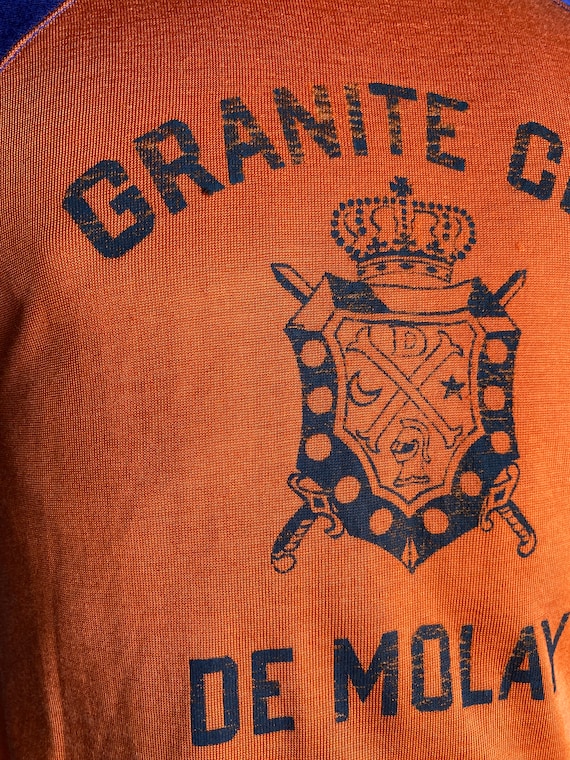 1960s Orange Blue Baseball Sleeve Durene Shirt - image 2