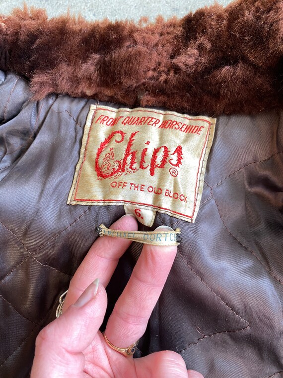 1940s/50s Chips Horsehide Leather Kids Toddler Jacket Gem