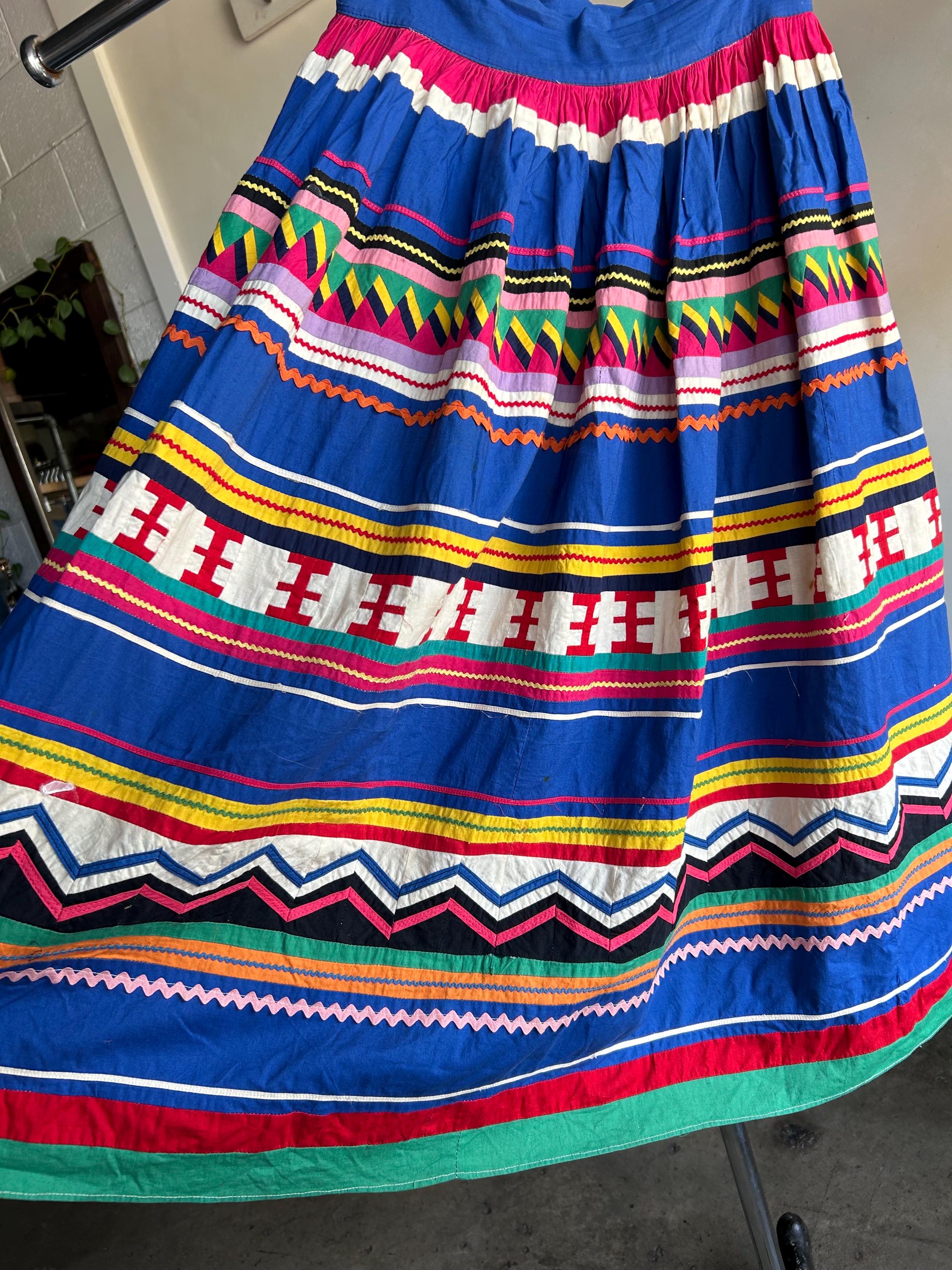 1950s Seminole Indian Handmade Native American Vibrant