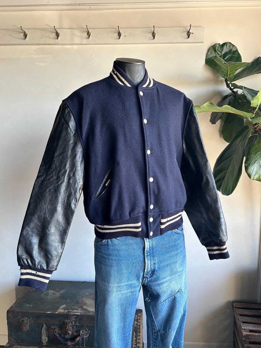 【完売品】Camphor wood varsity jacket Navy Camphor wood varsity jacket Navy Mサイズ 【公式通販】