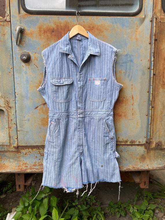 1950s/60s Big Mac Herringbone Cut off Workwear Coveralls - Etsy