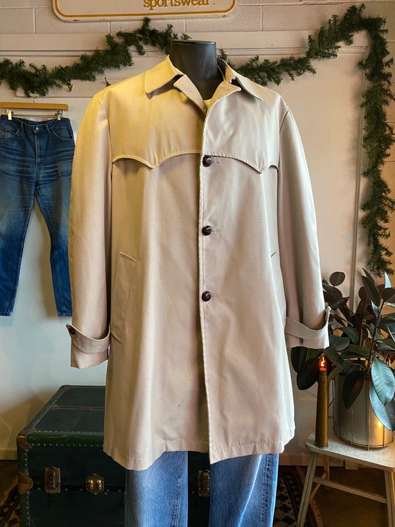 60s/70s Casualcraft Burberry Style Western Yoke Ov