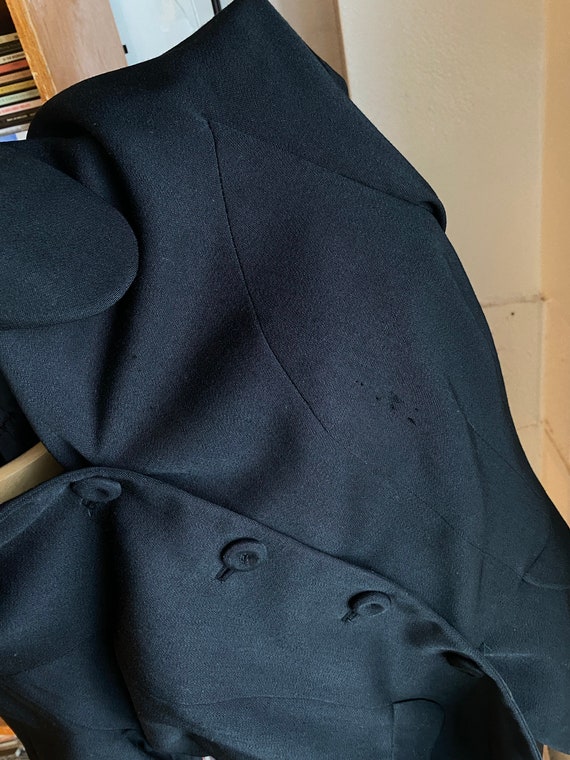 Unbranded 1940s Black Gabardine Tailored Womens L… - image 4