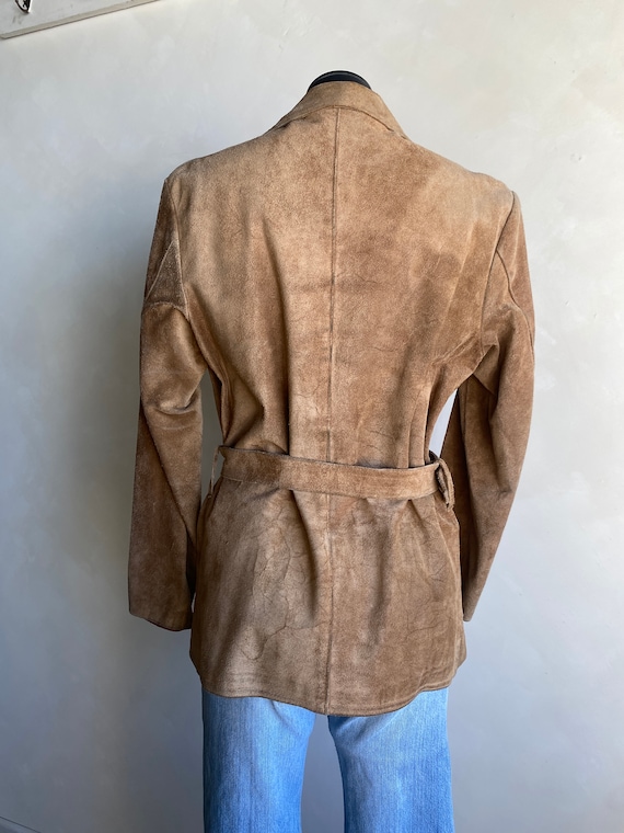 Unbranded 1970s Heavy Suede Leather Womens Jacket… - image 7