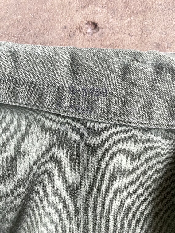 Vietnam Era OG 107 OD Cotton Field Shirt Named US… - image 2