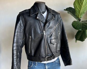 40‘s vintage / goatskin leather jacket Vintage 1930s 40s Goatskin Leather Jacket - California