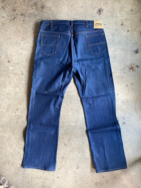 Deadstock 1970s Dakota Heavy Denim Indigo Stiff J… - image 6