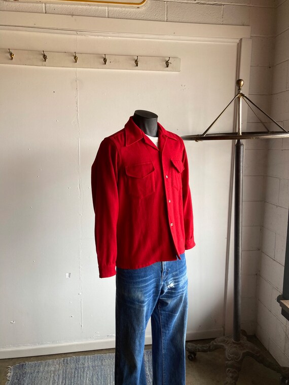 1950s Brent Wool Flannel Button Down Shirt Size Small/medium - Etsy