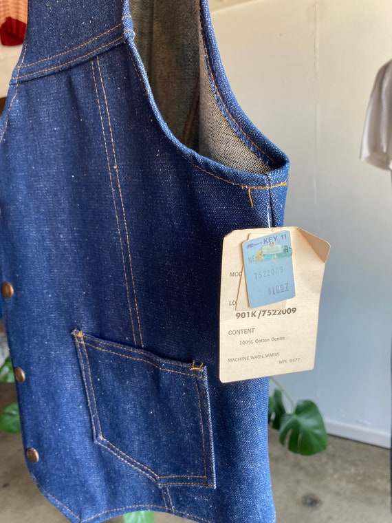 Vintage 1970s Deadstock Lee Indigo Denim Carpenter Jeans