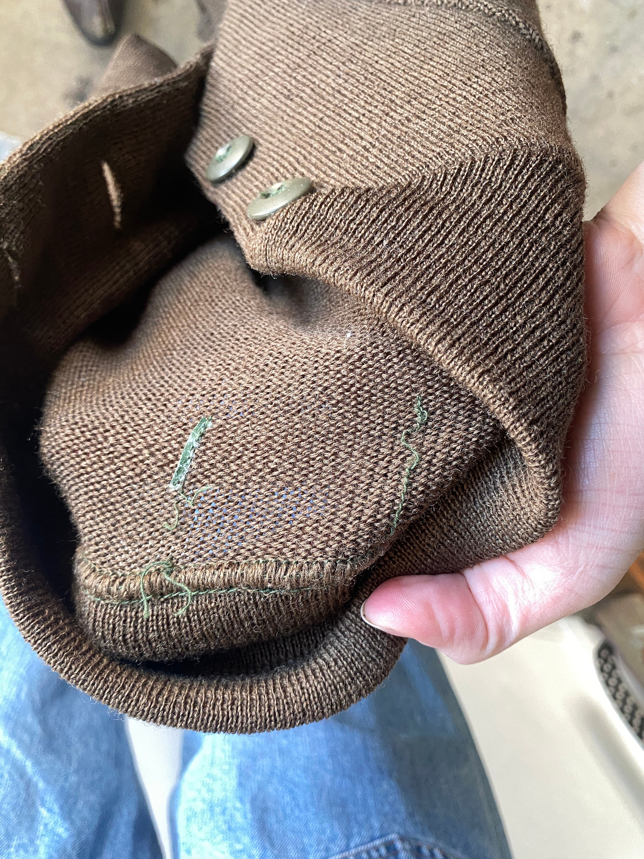 1960s/70s Military Wool Knit Henley Sweater Small - Etsy