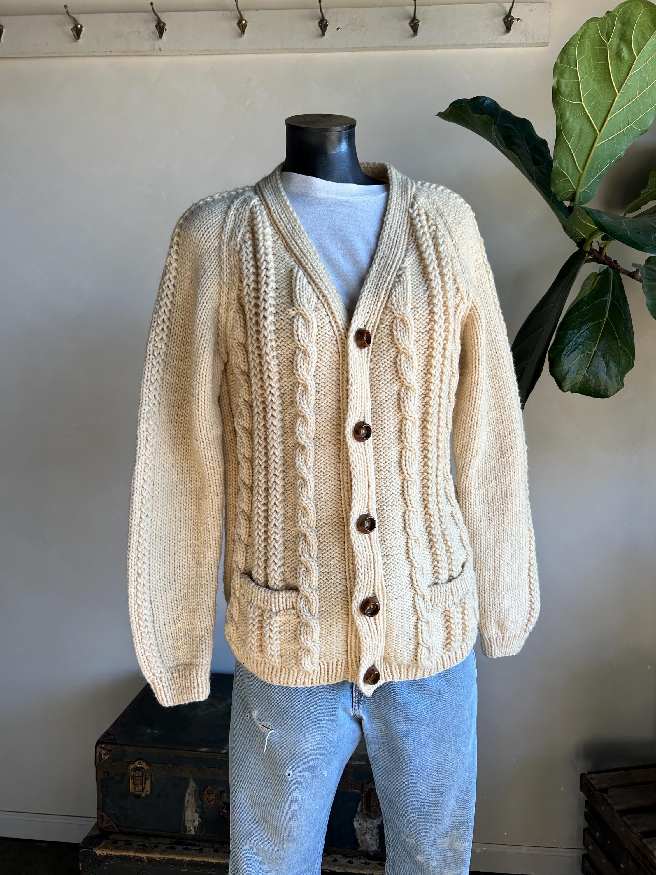 70s Irish Cardigan - Etsy 70s Irish Cardigan - Etsy