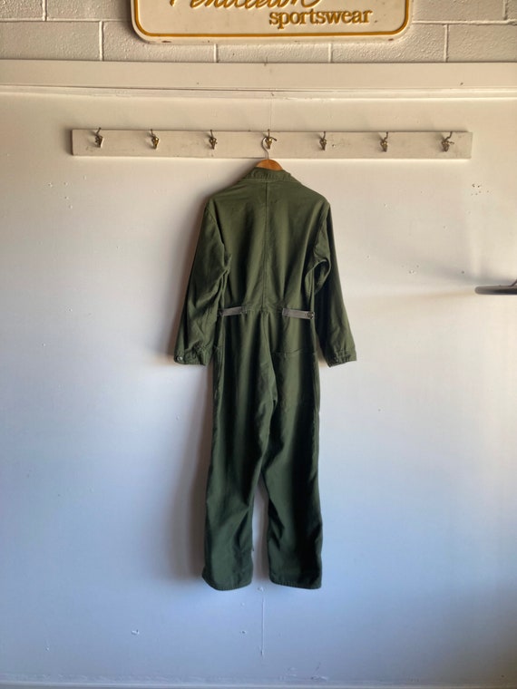 70s OG Sateen Type 1 OD Military Coveralls Size Medium Gem