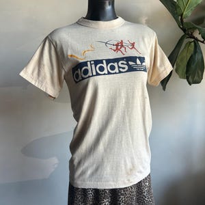 1980s Adidas Track Running Tshirt Small