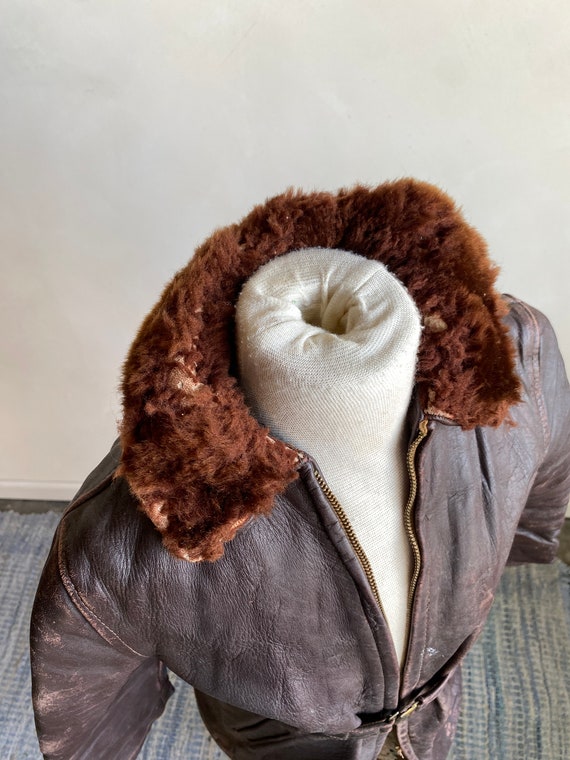 1940s/50s Chips Horsehide Leather Kids Toddler Jacket Gem