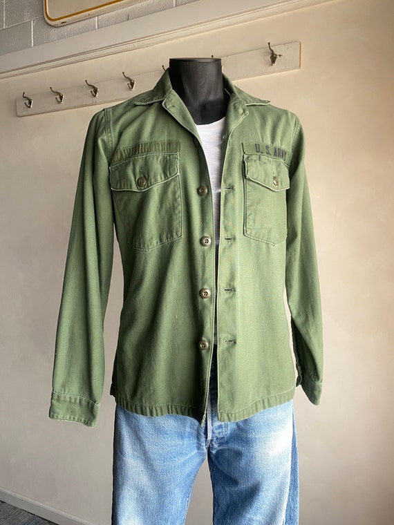 Vietnam Era OG 107 OD Cotton Sateen Field Shirt M-