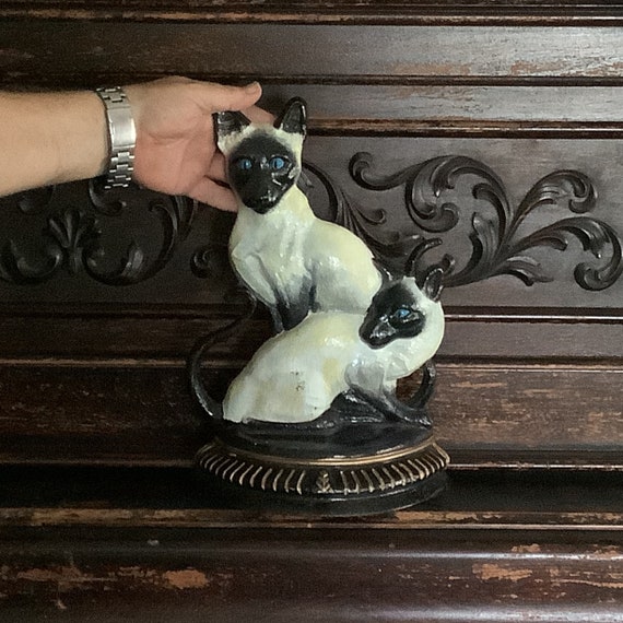 Siamese Cat Cast Iron Door Stop. Vintage Door Stop. Etsy