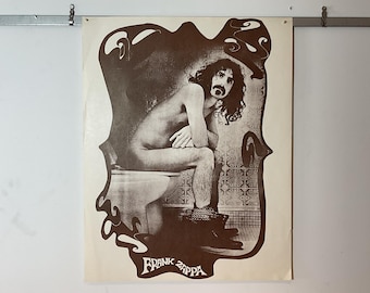 ザッパ「トイレの考える人」1970年代ヴィンテージポスター