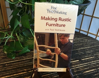 Fine Woodworking Making Rustic Furniture by Paul Ruhlmann sealed New VHS 2000