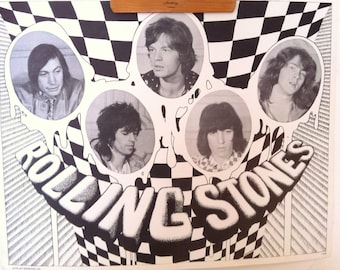 1970’s Rolling Stones Poster, Black & White