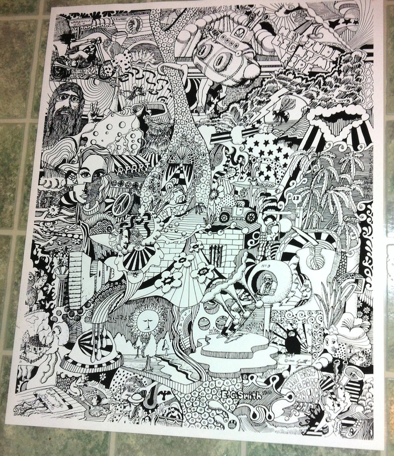 Download Hey Jude Vintage Coloring Poster The Beatles 1969 Hours of Fun | Etsy