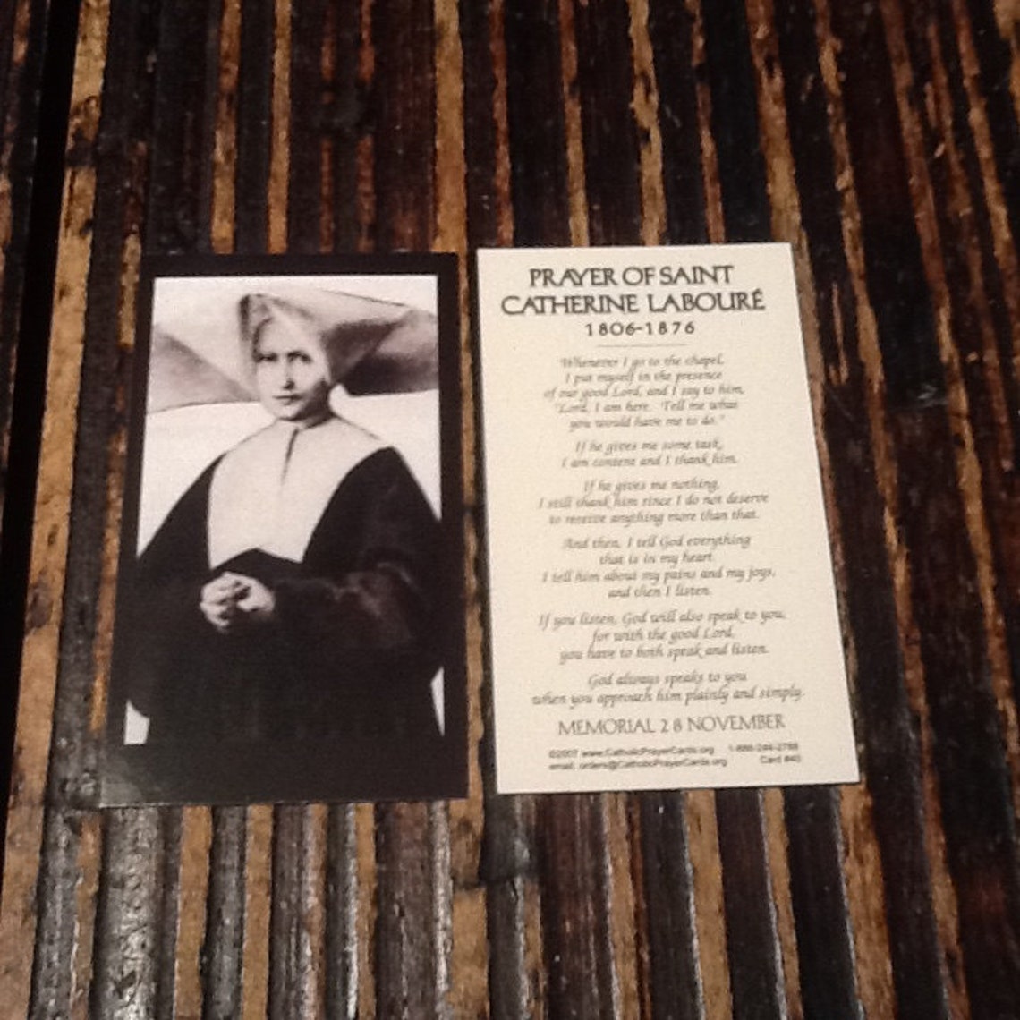 Prayer Card of Saint Catherine Laboure 1806-1876 - Etsy