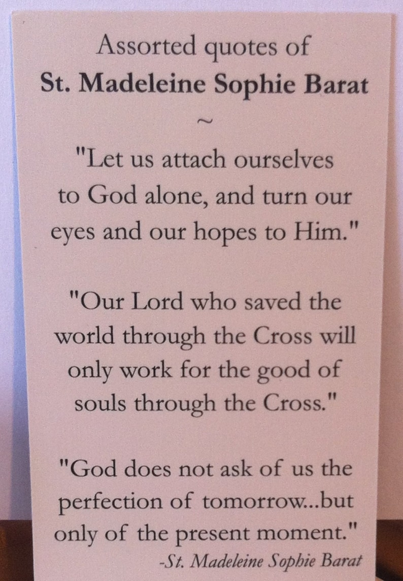 Assorted Quotes of St. Madeleine Sophie Barat 17791865 Etsy