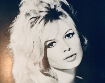 Actress Brigitte Bardot 1969 Black and White Poster