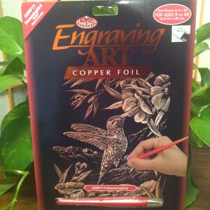 Gravure Art Copper Foil Amazing Hummingbird Kit Modèle # COPF17 Par Royal - Langnikel