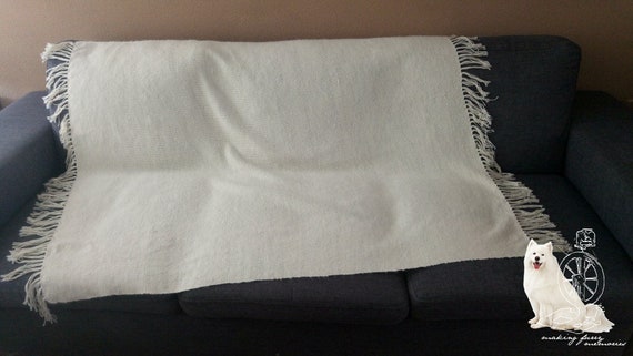 Handspun handwoven blanket from Samoyed 