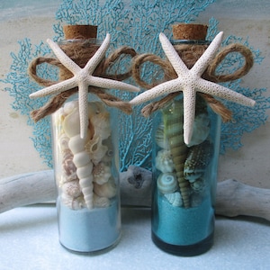 Coastal Beach In Bottle Home Decor Gift (More Colors), Decorative Bottle Gift for Beach Ocean Lovers, Beach Ocean Coastal Home Accent 7"