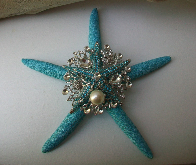 Large Blue Starfish Christmas Tree Topper Beach Theme Blue | Etsy
