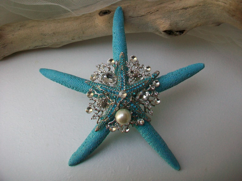 Large Blue Starfish Christmas Tree Topper Beach Theme Blue | Etsy