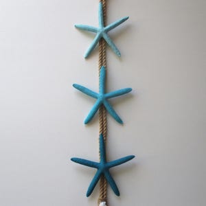 Starfish Rope Wall Hanging, Coastal Nautical Beach Art Home Decor Gift