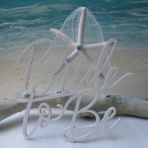 Starfish Bridal Shower Cake Topper: Coastal Bride To Be Decoration