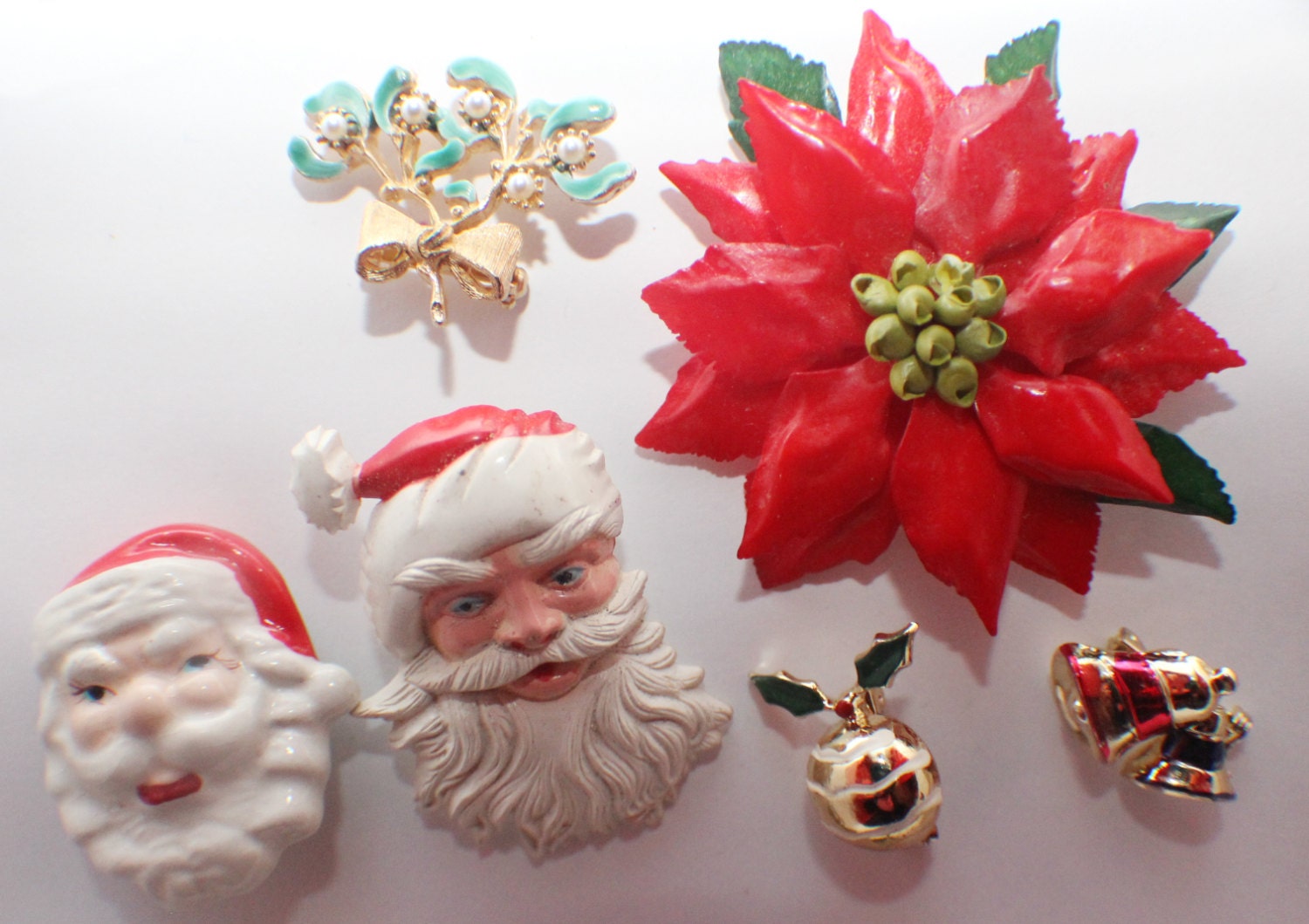 Vintage Christmas brooches Lot of 10 with FREE Xmas Tree earrings Etsy 日本