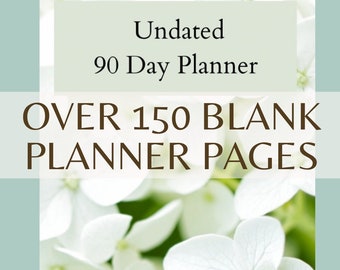 Printable Undated 90 Day Planner