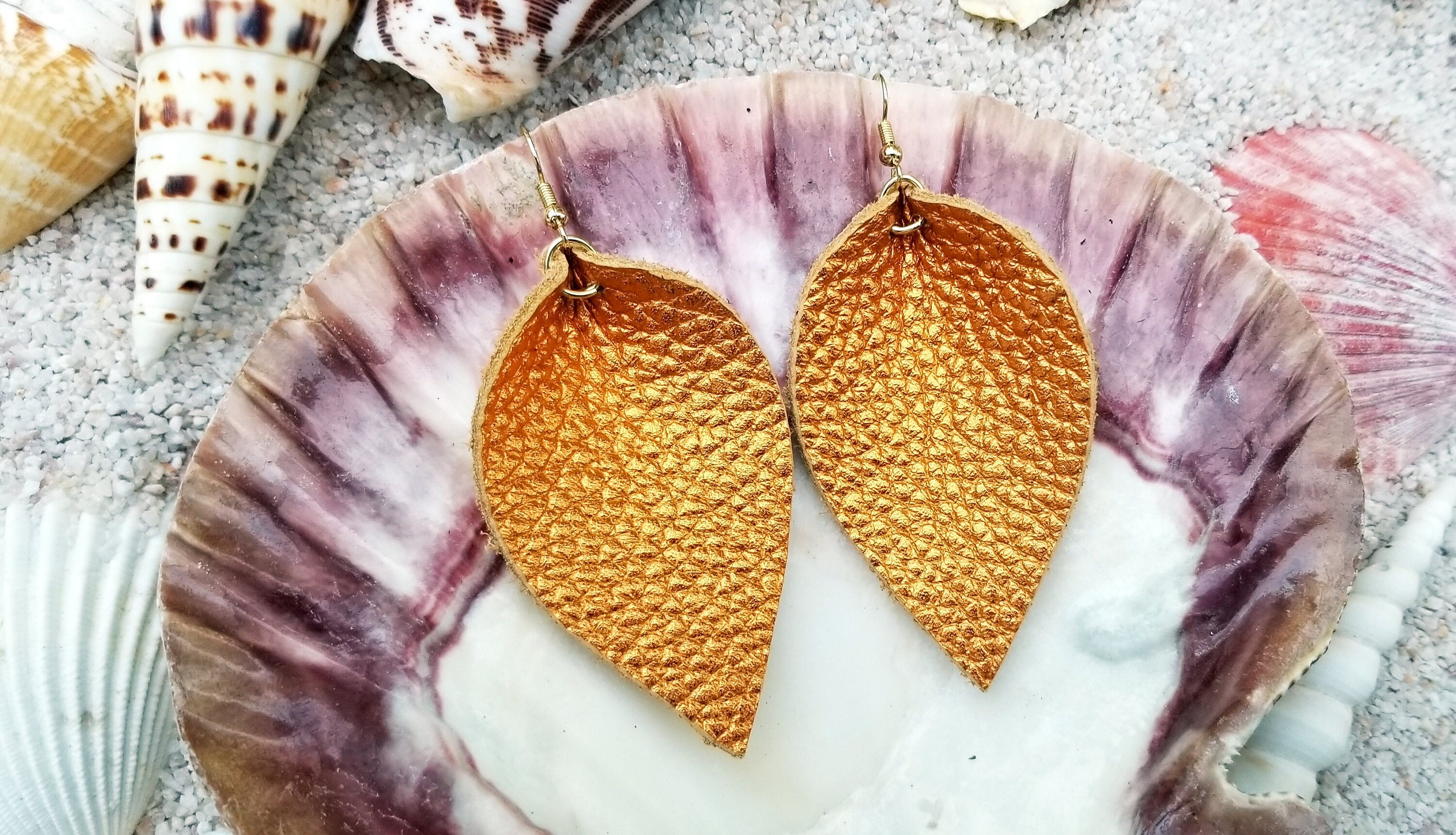 Orange Leather Earrings Orange Jewelry Citrus Earrings Etsy