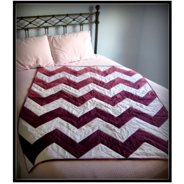 Chevron Baby and Lap Quilt Pattern - PDF INSTANT DOWNLOAD