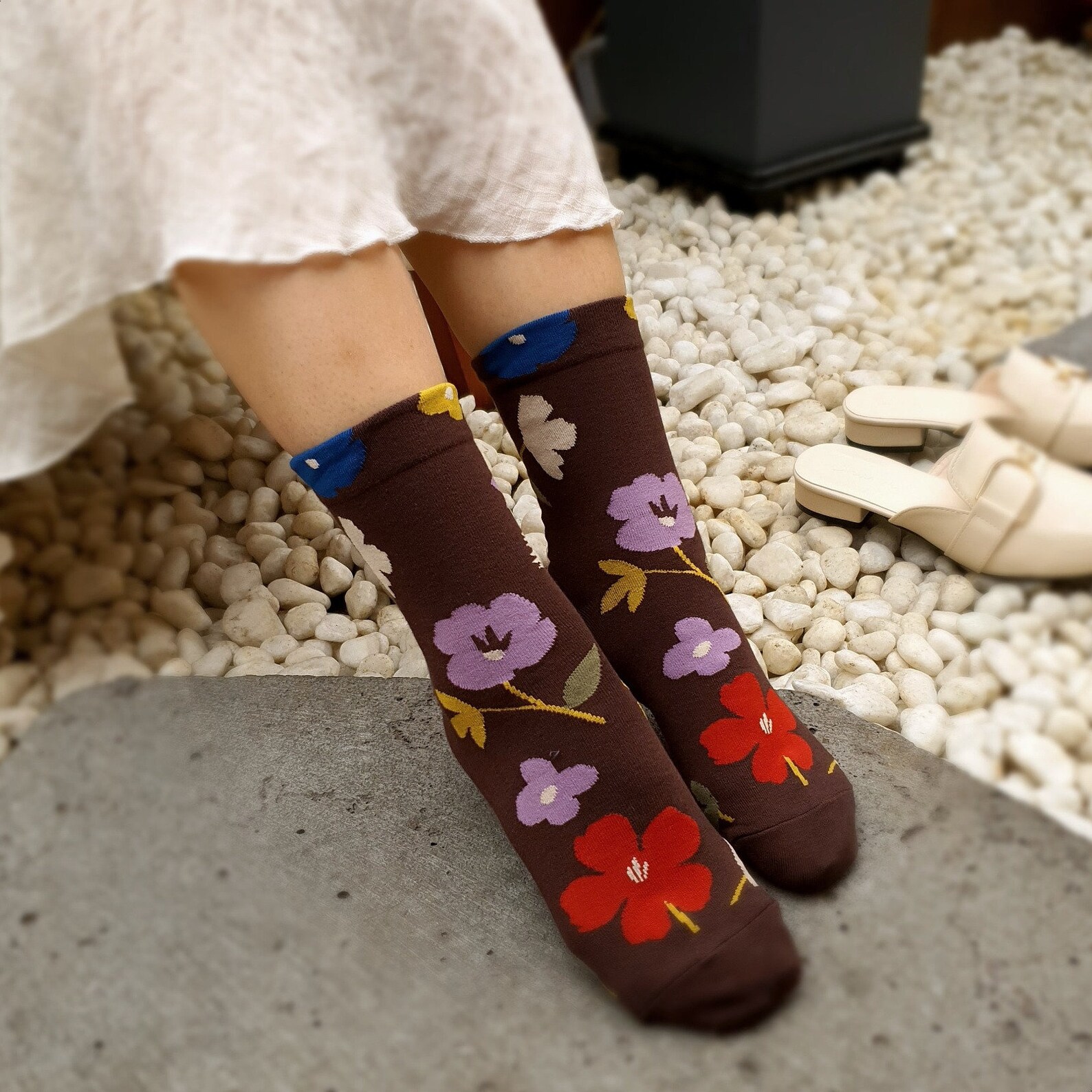 All 25off clearance /Flare flower socks WL238 Fourcolor Etsy