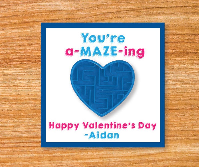 You're Amazeing Valentine's Day Tag Maze Theme Etsy