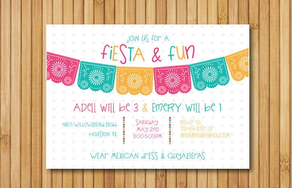 fiesta birthday invitation cinco de mayo invitation fiesta etsy