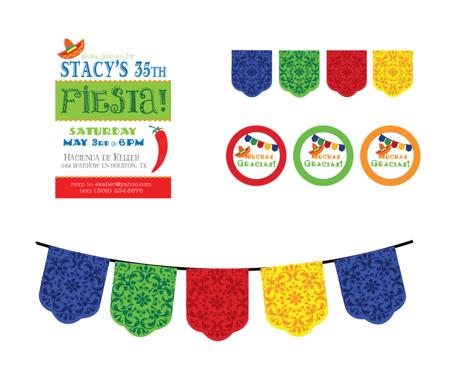 Fiesta Party Printables Fiesta Party Theme Fiesta Theme | Etsy