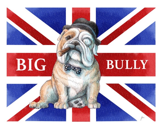 winston churchill bulldog painting