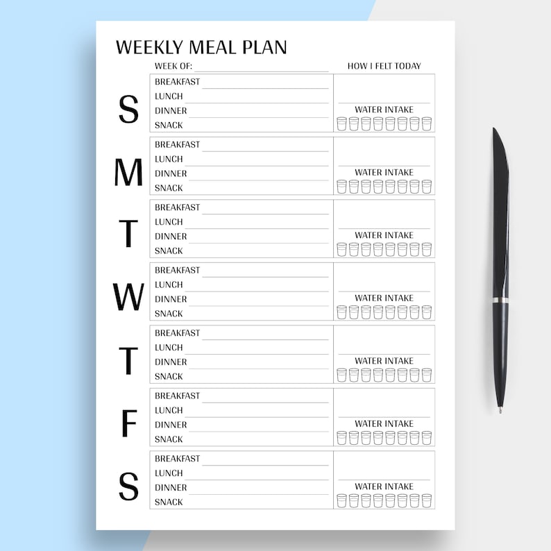 A5 meal planner free printable - issearabia