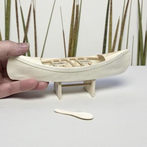 Mini Canoe, Kayak, Row Boat, Skiff. Plain Wood or Custom Painted. DIY Canoe.