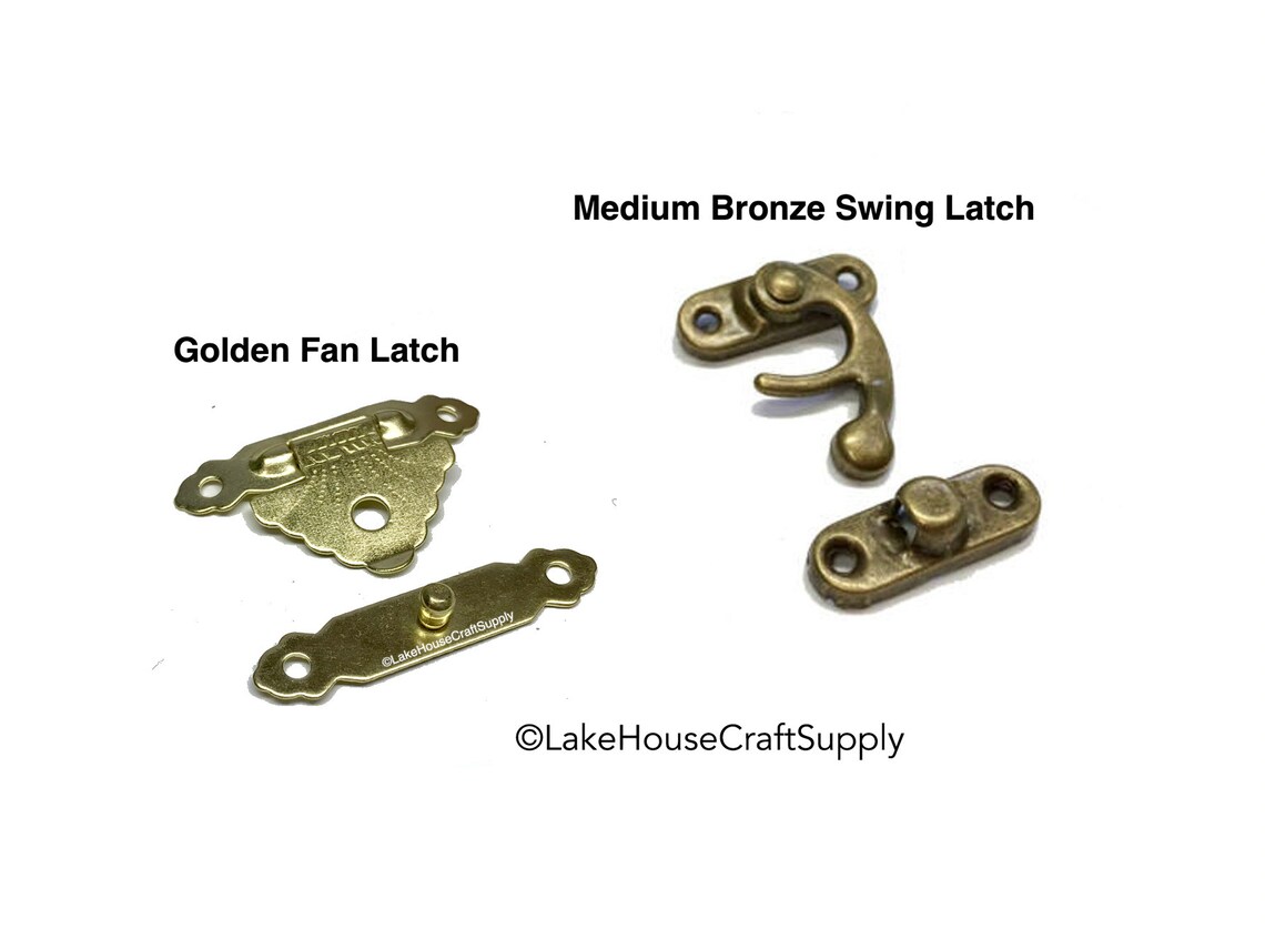 Gold Button Latch. Small Latches for Crafts. Box Hardware. Etsy