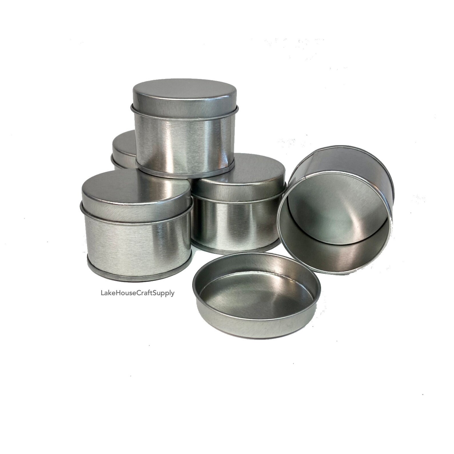 12 Small Round Tins with Lids. Etsy
